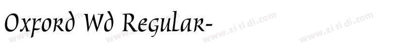Oxford Wd Regular字体转换
